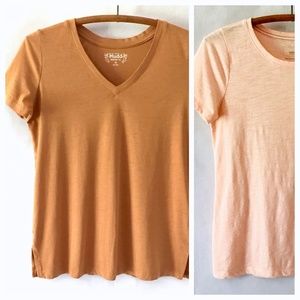 Mudd Light Rust & Sonoma Peach Knit Tees